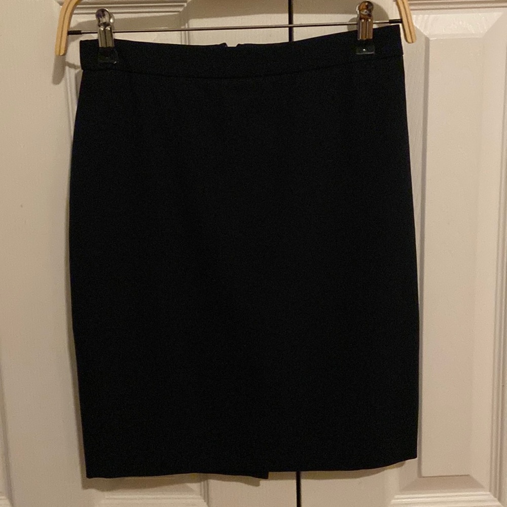 JCrew stretch wool navy pencil skirt 00P